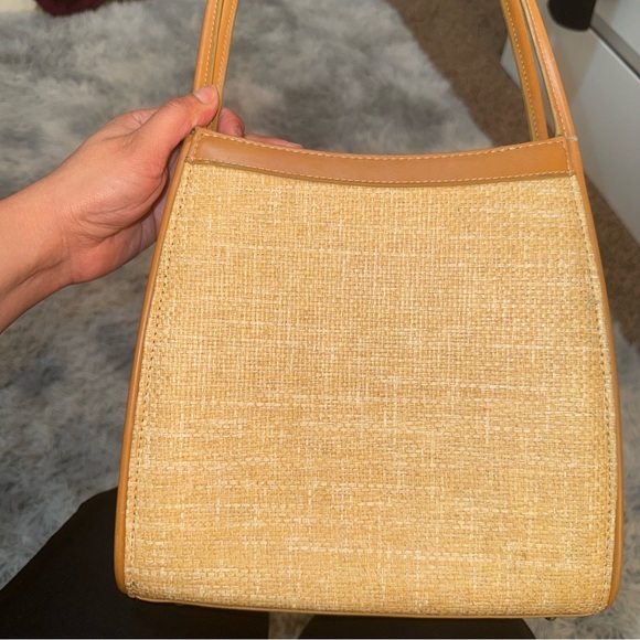 kate spade Natural Straw and Tan Shoulder Bag - Picture 3 of 9